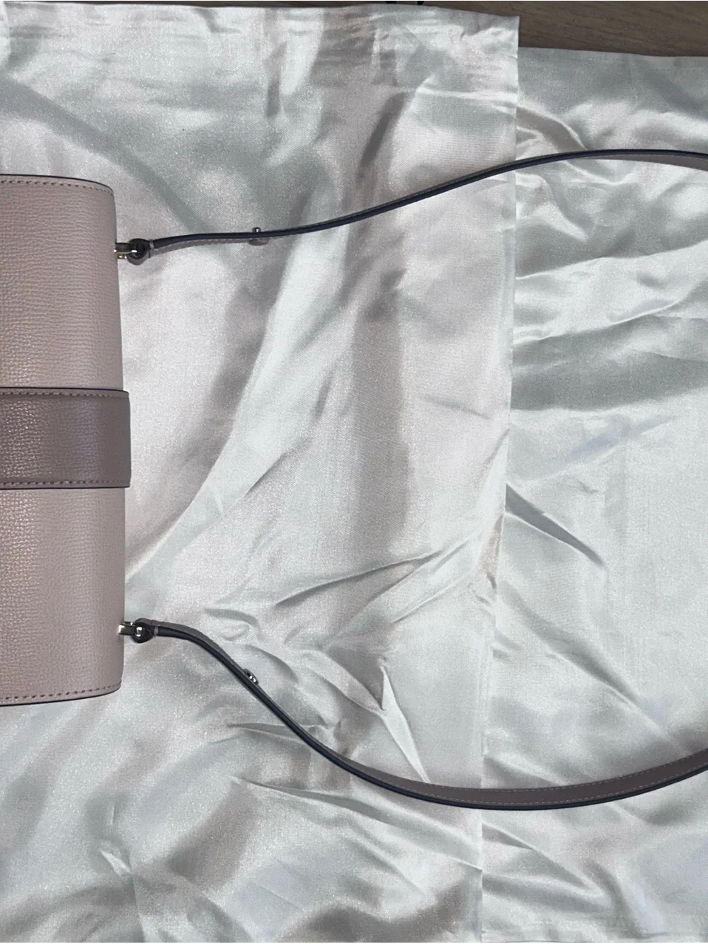 kate spade Two-Tone Taupe, Dark Taupe and White Shoulder Bag